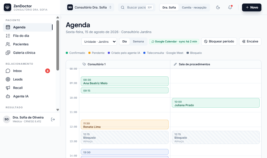 Agenda do ZenDoctor